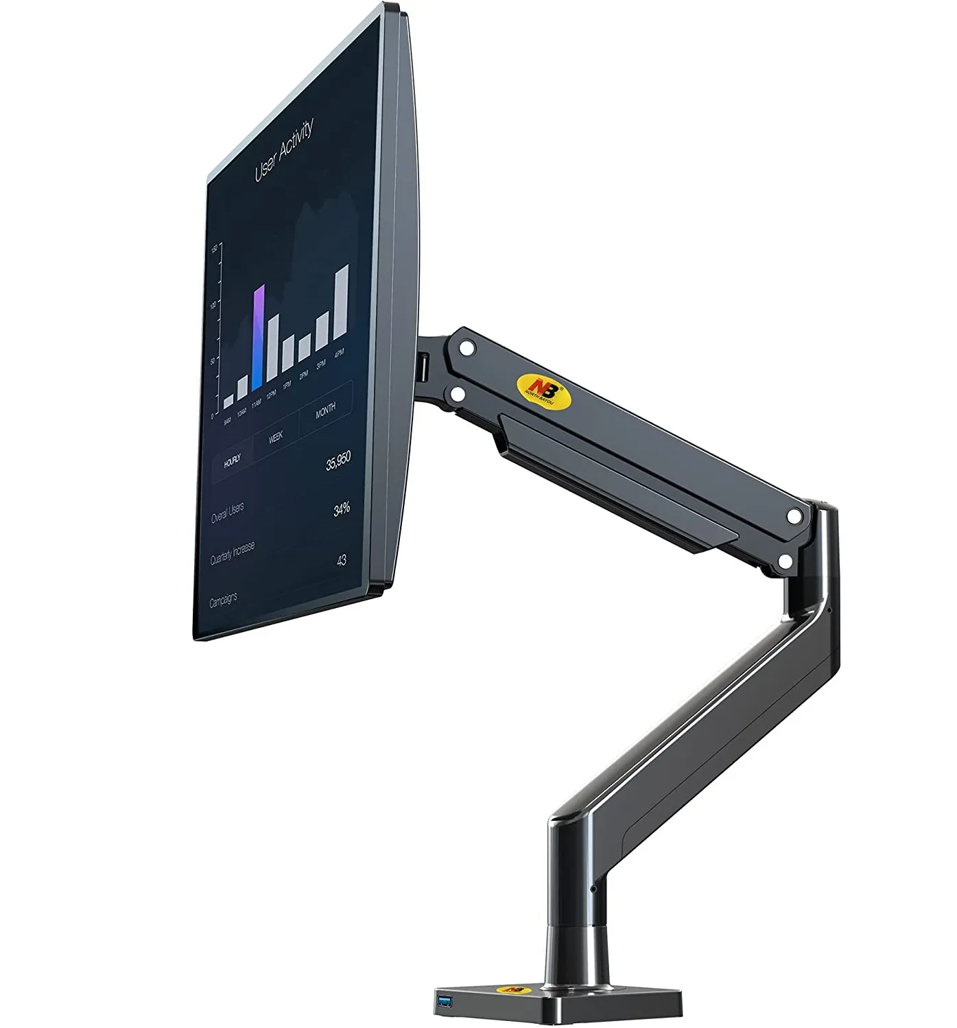 NB North Bayou G40 Monitor Arm Full Motion for 22''-40'' Monitor Stand NB North Bayou G40 Monitor Arm Full Motion for 22''-40'' Monitor Stand